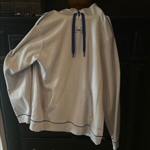 Under Armour White Hoodie with Blue Details